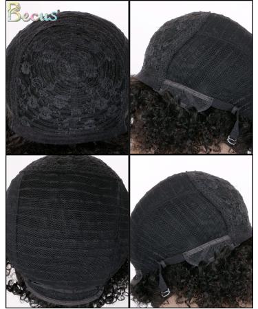 BECUS Afro Wig for Black Men - 8 Fluffy Tight Curls Human Hair Wig | 70's 80's Disco Rocker Costume | Free Wig Cap Included - Buy Online on GoSupps.com