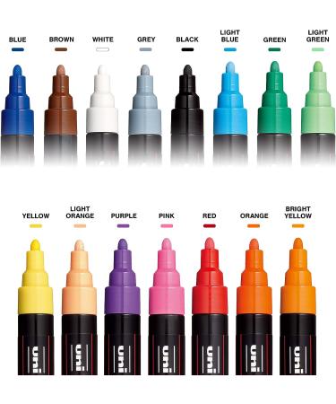 Posca Paint Markers Set - 15 Colors Fine Tips, Reversible, Acrylic Paint Pens for Fabric & Art Supplies - Buy Online on GoSupps.com