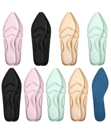 8 Pairs Shoe Insoles for Women High Heel Insoles Breathable Shoe Pads 5D Sponge Insert Shoe Cushion Inserts Comfort Sponge Insert for Foot Pain  Arch Pain  Heel Sore  Loose Shoes