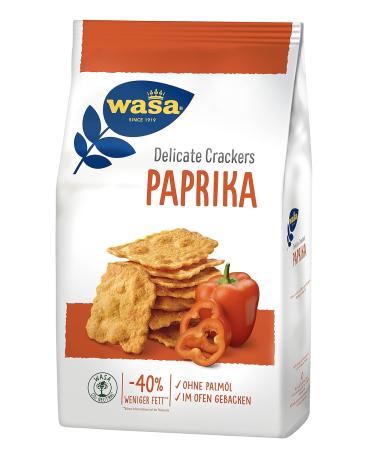 Buy Wasa Delicate Cracker Paprika Crispy & Flavorful Snacks Pack of 5 (5 x 150g) International Shipping Available - Buy Online on GoSupps.com