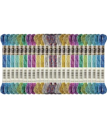 24-Piece Metallic Embroidery Thread Set for DIY Crafts - Glitter Cross Stitch Skeins for Friendship Bracelets & Embroidery Projects - Buy Online on GoSupps.com