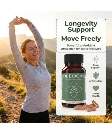 Oleocan Olive Oil Polyphenol Capsules 90-Day Supply 3.5mg Oleocanthal & 3.5mg Oleacein Natural Joint & Inflammation Support Mediterranean Diet Supplement EVOO Extract - Buy Online on GoSupps.com