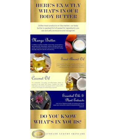 QUENCH Luxury Whipped Body Butter Face Body and Hand Cream All-Natural Handmade with Mango Butter Coconut Oil Sweet Almond Oil Essential Oils Moisturizing Lotion for Women and Men - Buy Online on GoSupps.com