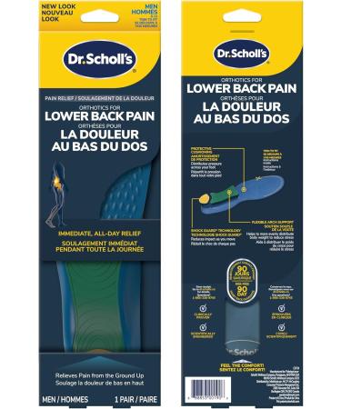 Dr. Scholl's LOWER BACK Pain Relief Orthotics. Clinically Proven Immediate and All-Day Relief of Lower Back Pain (for Men's 8-14 also available for Women's 6-10) - Buy Online on GoSupps.com