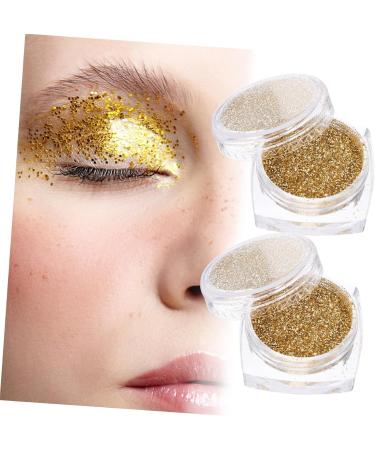 Didiseaon 2pcs glitter eyeshadow Highlighter flash loose eyeshadow glitter 1 count (Pack of 1) Golden - Buy Online on GoSupps.com