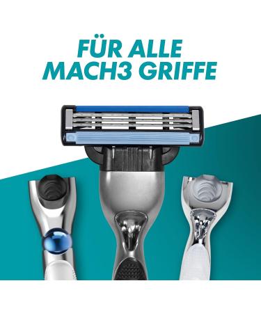 Gillette Mach3 Razor Blades - 12 Replacement Blades for Men | 3-Fold Blade System | Wet Razors - Buy Online on GoSupps.com