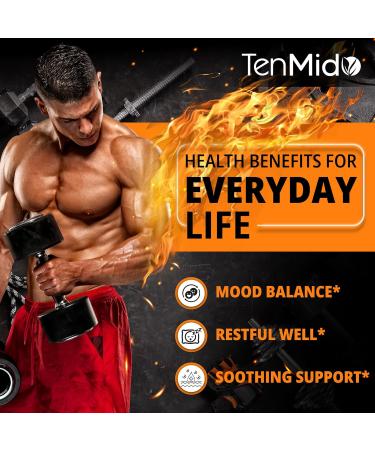 Tenmido 7in1 Lemon Balm Tincture - Herbal Extract Liquid Supplements with GABA L-Theanine Ginger Passion Flower Chamomile and Peppermint - 30ml 1 Fl OZ - Buy Online on GoSupps.com