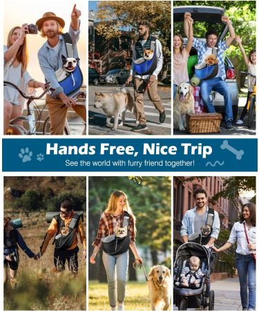 Pawaboo Dog Sling Carrier - Breathable Mesh Puppy Crossbody Purse for Outdoor Travel - Medium Black - Buy Online on GoSupps.com