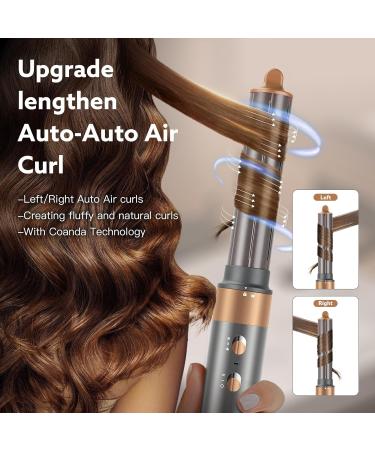 webeauty 5-in-1 Hair Dryer Brush - Professional Hot Air Brush for Fast Drying Curling and Straightening - Ceramic Coating & Negative Ion Technology - 110000 RPM (Grey/Gold - Buy Online on GoSupps.com