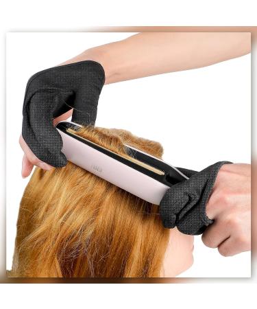 2 Pieces Heat Resistant Gloves 3 Finger Mittens Protection Gloves Curling Wand Glove Reusable Heat Gloves for Barber Hair Styling Curling Perming Hair Straightening - Buy Online on GoSupps.com