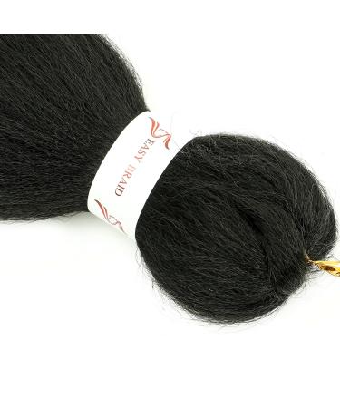 WacanDan Pre Stretched Braiding Hair 26 Inch 3 Packs Natural Black Crochet Braids Extensions - Buy Online on GoSupps.com