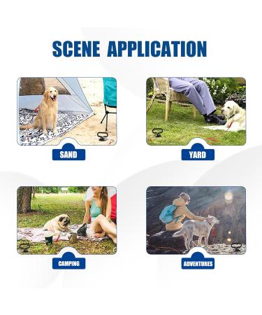 Eurmax USA Dog Tie Out Stake Triple Lock Heavy Duty Dog Anchor for Large Dogs Trampoline Stakes Dog for Yard and Outdoor Dog Runner Install & Travel Kit Included 1-Pack(Black) - Buy Online on GoSupps.com