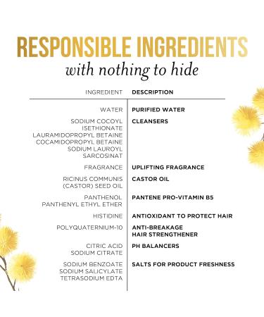 Pantene Sulfate Free Shampoo - Anti Frizz & Damage Repair with Castor Oil | Safe for Color Treated Hair | 9.6 oz - Buy Online on GoSupps.com