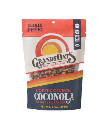 GrandyOats Coconola Gluten Free Granola - Certified Organic, Non-GMO, Grain Free, Paleo Friendly, Low Carb and Low Sugar (Coffee Crunch, 1 Pack)