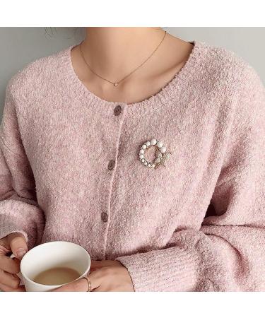 WIPPWER Pin Jewelry Gifts for Women High-end Brooch Pins for Women Sweater Coat Suit Clothes Accessories Golden Rhinestone Brooch Pins Stylish and Elegant Brooches & Pins - Buy Online on GoSupps.com