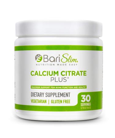 BariSlim Bariatric Calcium Citrate Plus Powder - Formulated For Patients After Weight Loss Surgery - Maximum Support for Bone Function and Health - Easy Digestion and Absorption | 600 mg (30 Servings)