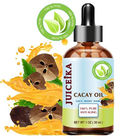 CACAY OIL 100% Pure Natural Virgin Unrefined Cold-Pressed Carrier Oil - 1 Fl oz (30 ml) for Face Skin Body Hair Lip & Nails - International Shipping Available - Buy Online on GoSupps.com