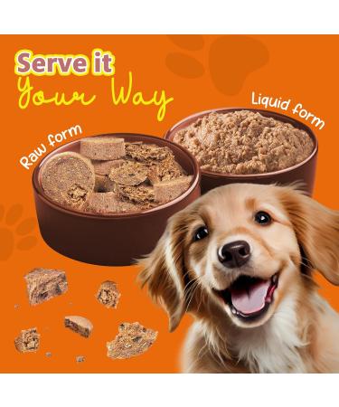 Simply Raw Dog Feed - Beef Salmon and Egg Freeze Dried Raw Pucks | Natural Protein & Nutrition Rich Dry Dog Food & Beef Liver Treats for Dogs | No Refrigeration Needed - Made in Canada | 16 oz - Buy Online on GoSupps.com