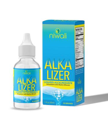 Niwali Alka Lizer Antioxidants Alkaline Mineral Drops 1Oz Electrolyte Water Drops Liquid Magnesium Supplement with Potassium Unflavored pH Balance 30 Servings