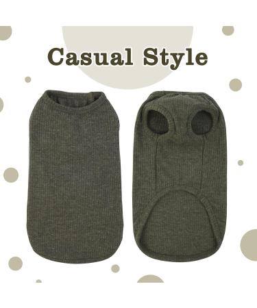 Shop Hjumarayan Washable Dog Sweater for Large Dogs | Elastic Thin Striped Shirt - Military Green XXL | Perfect for Medium & Large Breeds - Buy Online on GoSupps.com