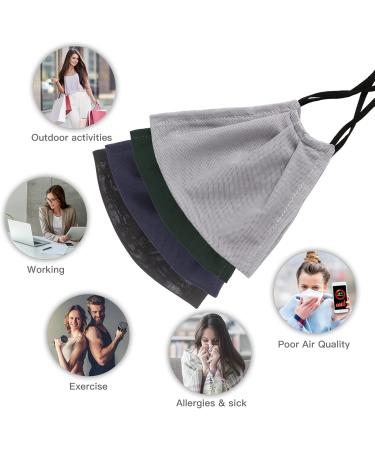 Wild & Bold 4Pcs Breathable Mesh Face Mask - Reusable Washable Comfortable for Men Women & Youth with Adjustable Earloop & Neck Strap - Perfect for Indoor & Outdoor Sports Parties - Buy Online on GoSupps.com