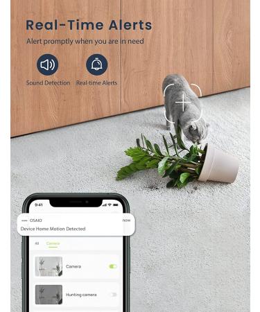 GNCC Pet Camera with Night Vision, 2-Way Audio, Smart Detection, and Remote Control for Baby & Pet Monitoring - WiFi Indoor Camera for Security - SD&Cloud Storage - P1 - Buy Online on GoSupps.com
