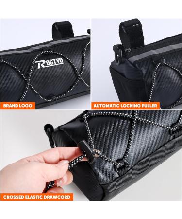 Rogtyo 3L Waterproof Bike Handlebar Pocket | Ideal for Bike Packing & Cycling Travel | Reflex Strip for Racing & Mountain Bikes - Buy Online on GoSupps.com
