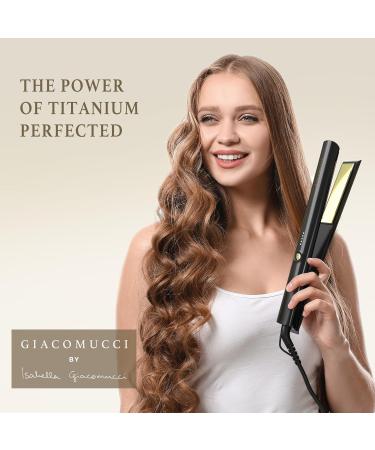 Titanelli 2 in 1 Titanium Hair Straightener & Curler | 100% Pure Ti-Thermal Technology Flat Iron | Professional 1-Inch Styling | Black Gold & Pink Options - Shop Now - Buy Online on GoSupps.com