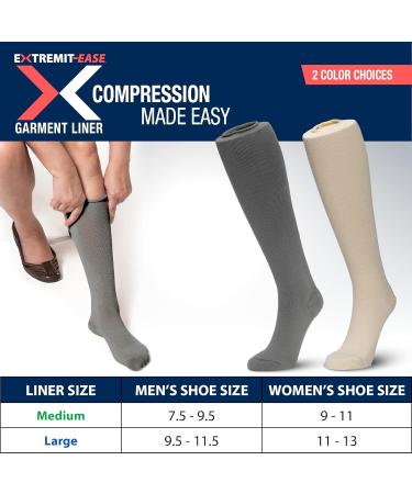 Buy EXTREMIT-EASE Unisex Compression Socks 10-20 mmHg Light Liner Grey Best for Comfort & Support Worldwide Shipping - Buy Online on GoSupps.com