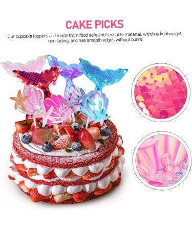 Artibetter 12 Pcs Cake Decoration Mermaid Picks for Cake Under The Sea Cake Picks Sequin Mermaid Cupcake Topper Mermaid Tail Cake Toppers Mermaid Party Supplies Paper Cup Happy Birthday Cloth As Shownx2pcs mediumx2pcs - Buy Online on GoSupps.com