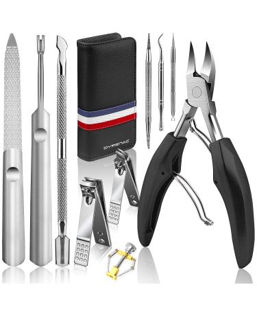 Toenail Clippers for Thick Nails Podiatrist Large Nail Clippers Set Ingrown Toenails Tools with Corrector Treatment Stainless Steel Sharp Curved Blade Grooming Pedicure Kit for Men Women  Seniors Black - Buy Online on GoSupps.com