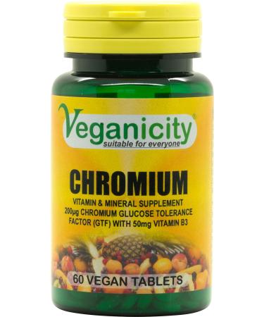 Veganicity Chromium 200 g : Metabolism health : 60 tablets