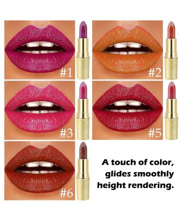 Boobeen Glitter Lipstick - Hydrating Lip Balm with Metallic Finish - Highly Pigmented Lip Color for Women and Girls - Buy Online on GoSupps.com