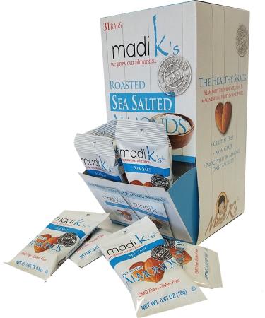 Madi K's Almonds, Sea Salt, 31 Count (Pack of 1)