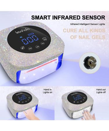 Lavinda 54W Rechargeable UV LED Nail Lamp | Cordless Gel Polish Light with 4 Timer Settings | Professional Quick Dry Curing Lamp for Salon & Home - Buy Online on GoSupps.com