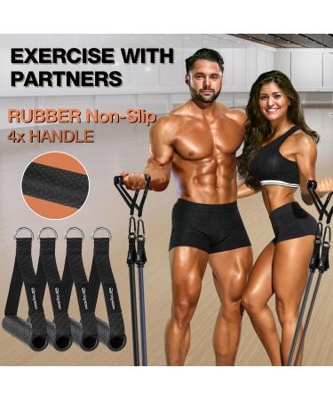 Heavy Resistance Bands Set - 300LB Workout Bands for Men | Upgrade Rubber Handles | Fitness & Muscle Training Equipment | Best for Home Gym & Yoga - Buy Online on GoSupps.com