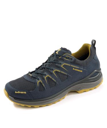 LOWA low shoe Innox EVO GTX LO 43 EU steel blue mustard