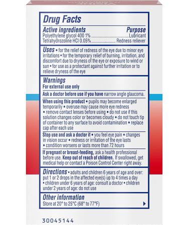 Visine Red Eye Drops 0.28 fl. oz - Hydrating Comfort & Redness Relief - Buy Online on GoSupps.com