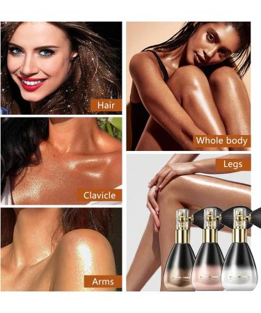 Glitter Powder Spray Highlighter - Sparkle Loose Powder Makeup for Hair, Face, Body (#5) - Buy Online on GoSupps.com