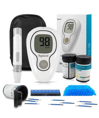 Rgdood Automatic Blood Glucose Monitor Kit For Blood Sugar Test  50 Lancets And 50 Test Strips For Diabetes Testing Kit With Glucometer  Portable Sugar Testing Diabetes Kit