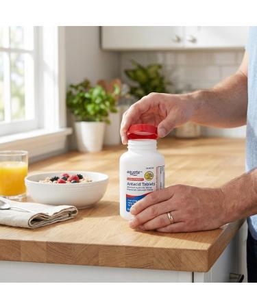 Antacid Tablets Chewable Extra Strength Anti Acid Relief Tablets Antacids Chewable with Aluminum Hydroxide 160mg Magnesium Carbonate Original Flavor 100 Count - Buy Online on GoSupps.com