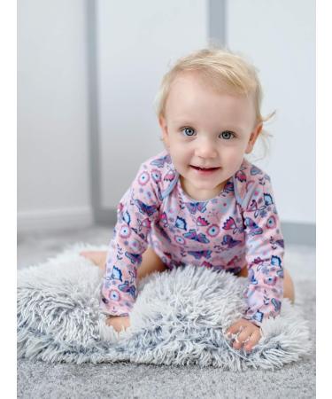 Sibinulo Baby Romper Sleepsuits | 100% Eco Cotton Mix | Animals Flowers Multicolour | 0-24 Months | Pink Meadow | Beige Bears | Infant Toddler Sizes - Buy Online on GoSupps.com