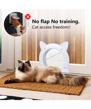 Miyabing Cat Door Interior Door  Pet Door Gate Hole Pass Through for Dogs Kitty Kittens  Easy to Install White - Buy Online on GoSupps.com