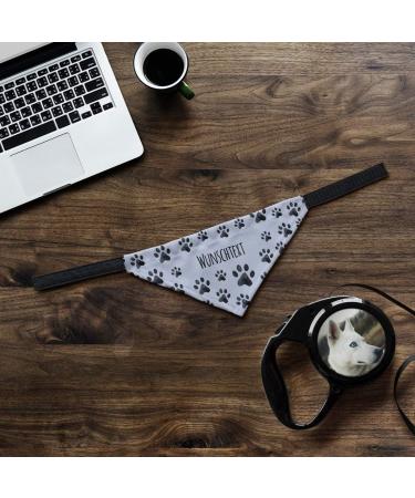 Printplanet Dog Scarf - Custom Name Text Scarf for Dogs - Paw Pattern - Size M - Buy Online on GoSupps.com