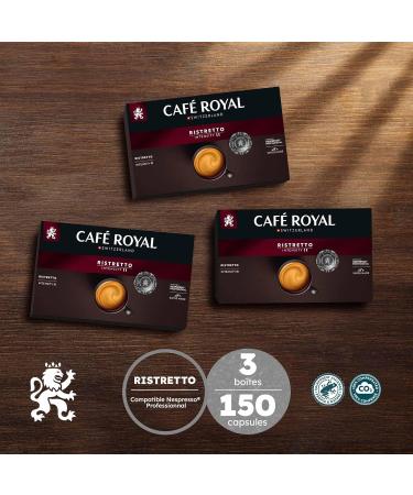 Caf en Dosettes - Caf Royal Pro | 3 x 50 - Compatibles avec les Machines caf Nespresso * Professional - Saveur Ristretto Ristretto 50 unit (Lot de 3) - Buy Online on GoSupps.com