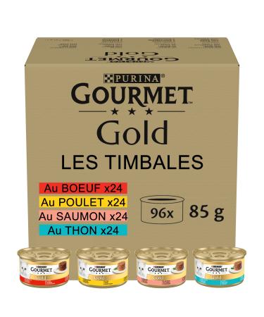 Nestle Nestle Purina Gourmet Gold Refined Ragout Cat food wet variety mix 96 pack (96 x 85g) Beef+Chicken+Tuna+Salmon 8.16 kg (1 Pack)