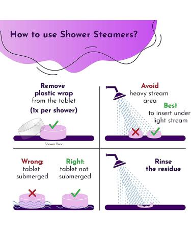 Cleverfy Aromatherapy Shower Steamers - 6 Essential Oil Shower Bombs | Lavender, Watermelon, Grapefruit & More - Buy Online on GoSupps.com