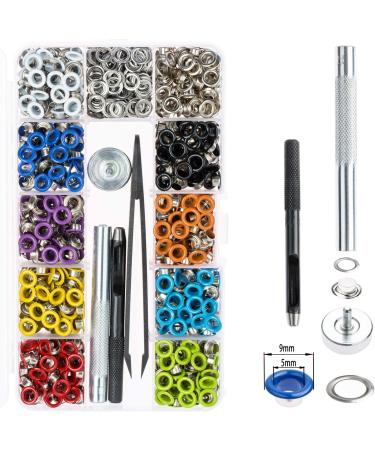 400 Sets Multi-Color Grommets Kit with Installation Tools - 3/16 Inch Metal Eyelets for Crafting, Repair, and Decoration - Buy Online on GoSupps.com