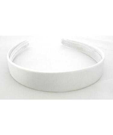 2.5cm White Satin Covered Alice Band Head Band Hair Accessory Multicoloured - Buy Online on GoSupps.com
