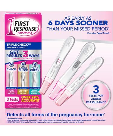 First Response Triple Check Pregnancy Tests - 3 Pack | Accurate & Reliable - Buy Online on GoSupps.com